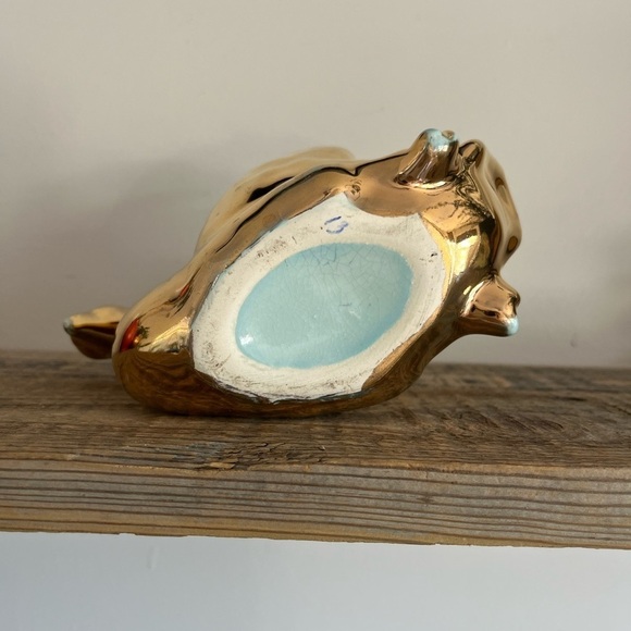 Gold swan pottery planter - Picture 4 of 8